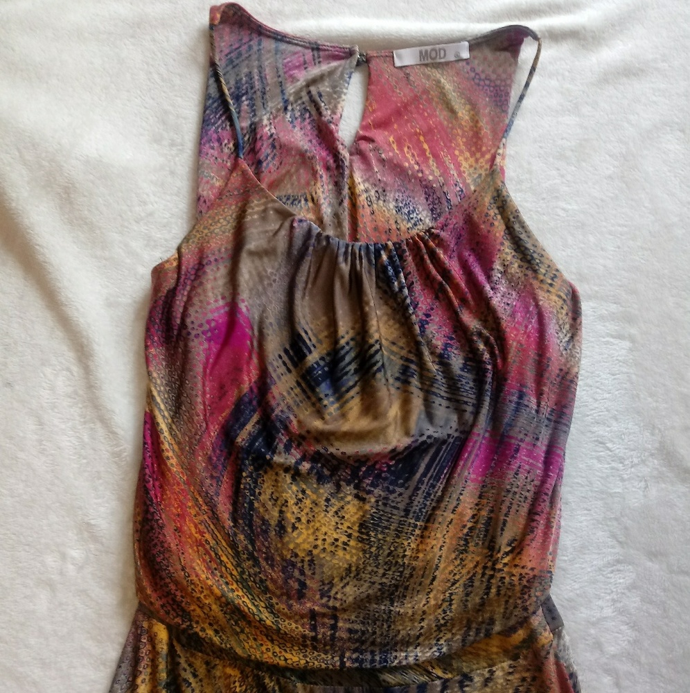 🍄 Psychedelic Rainbow Maxi Dress